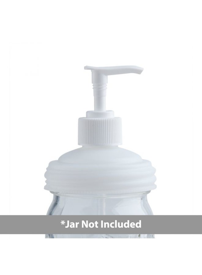 Pump of soap with mason jar