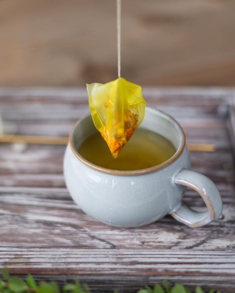 Tea bag made of plastic